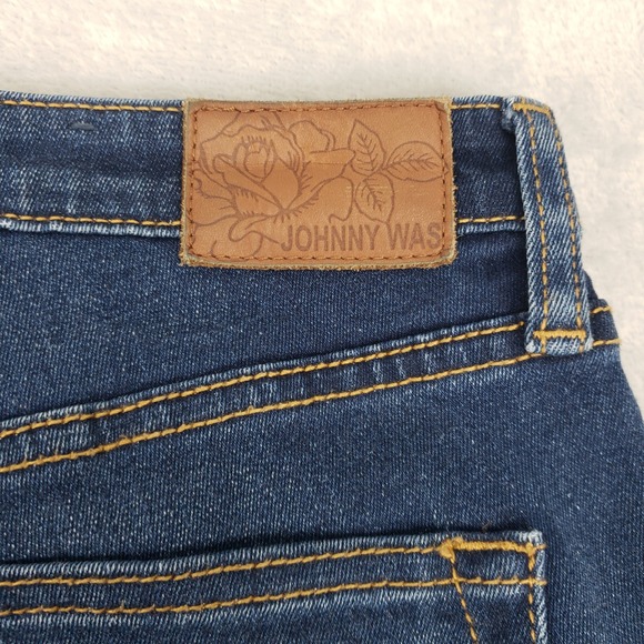 Johnny Was The Skinny Jeans‎ Mid Rise Stretch Dark Denim Women's 29 (32) Stretch - Picture 8 of 14